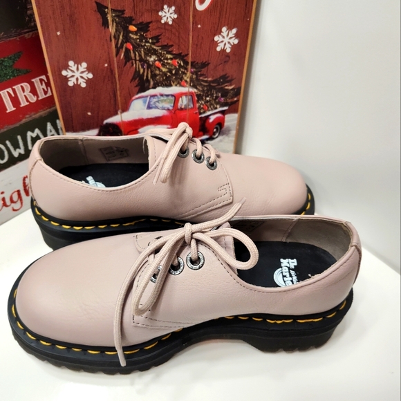 🥰NWOT Dr Martens 1461 Quad II Pisa Vintage Platform Lace Up, Taupe Leather, 7 - Picture 12 of 16